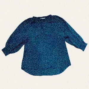 Hunter Green Polka Dot Blouse